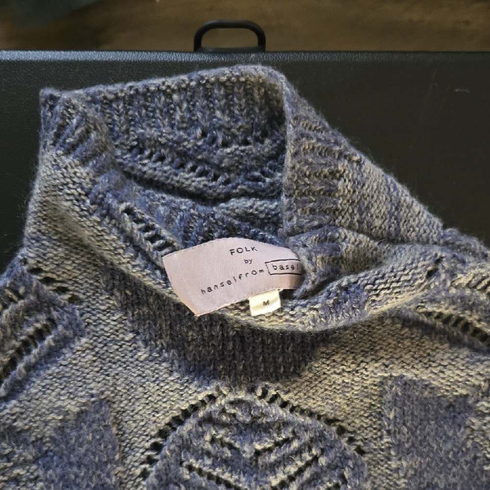 Folk Charcoal Knit Pullover